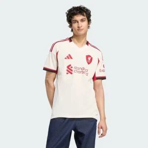 Áo adidas Bóng đá Áo Đấu Sân Khách Liverpool FC 25/26 Nam trắng JV6487
